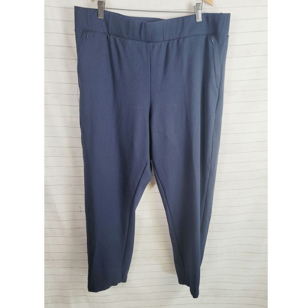 UNIVERSAL STANDARD PULL ON PANTS W ZIP POCKETS IN NAVY, SZ MEDIUM (2XL)